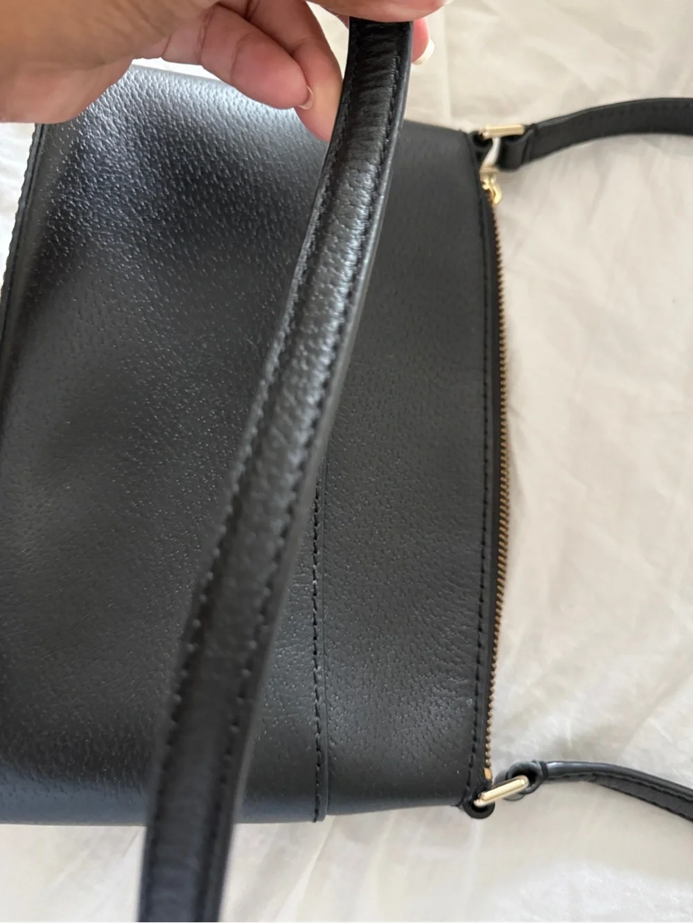 Kate Spade Black Leather Pebbled Crossbody